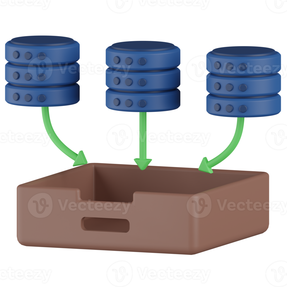 Data Gathering 3D Render Icon png