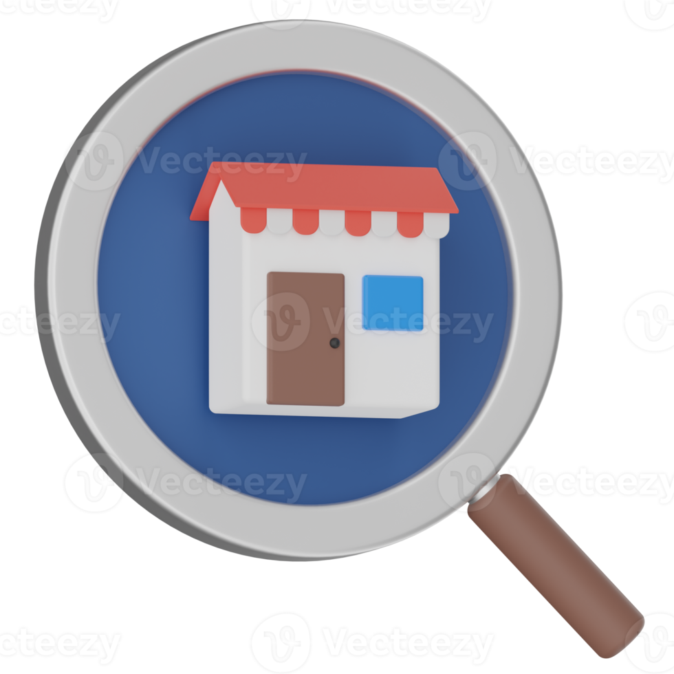 Market Research 3D Render Icon png