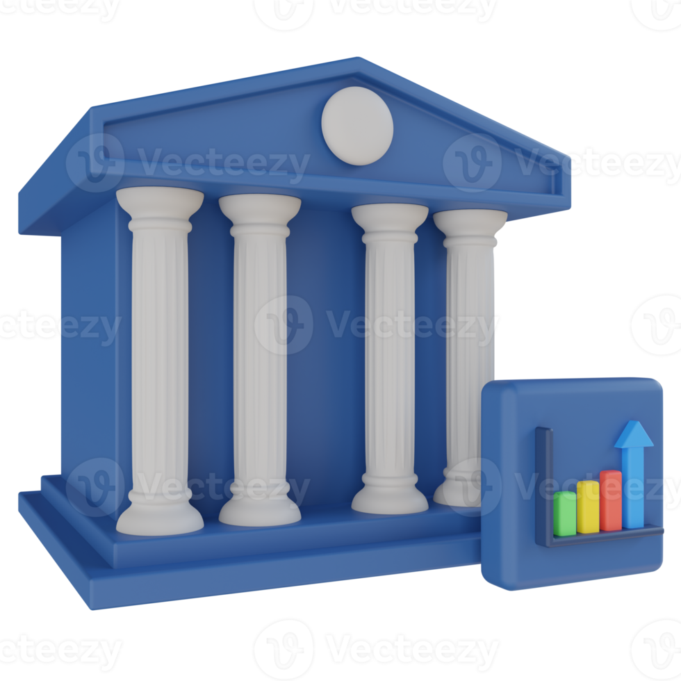 icono de render 3d de tasa bancaria png