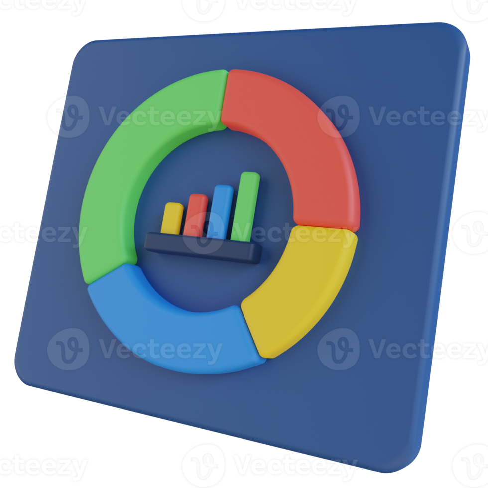 Data Analytics 3D Render Icon png