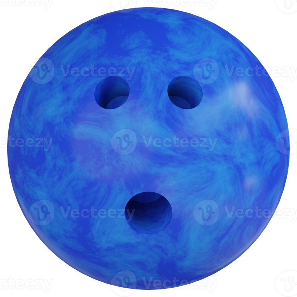 Bowling Ball 3D Render Icon png