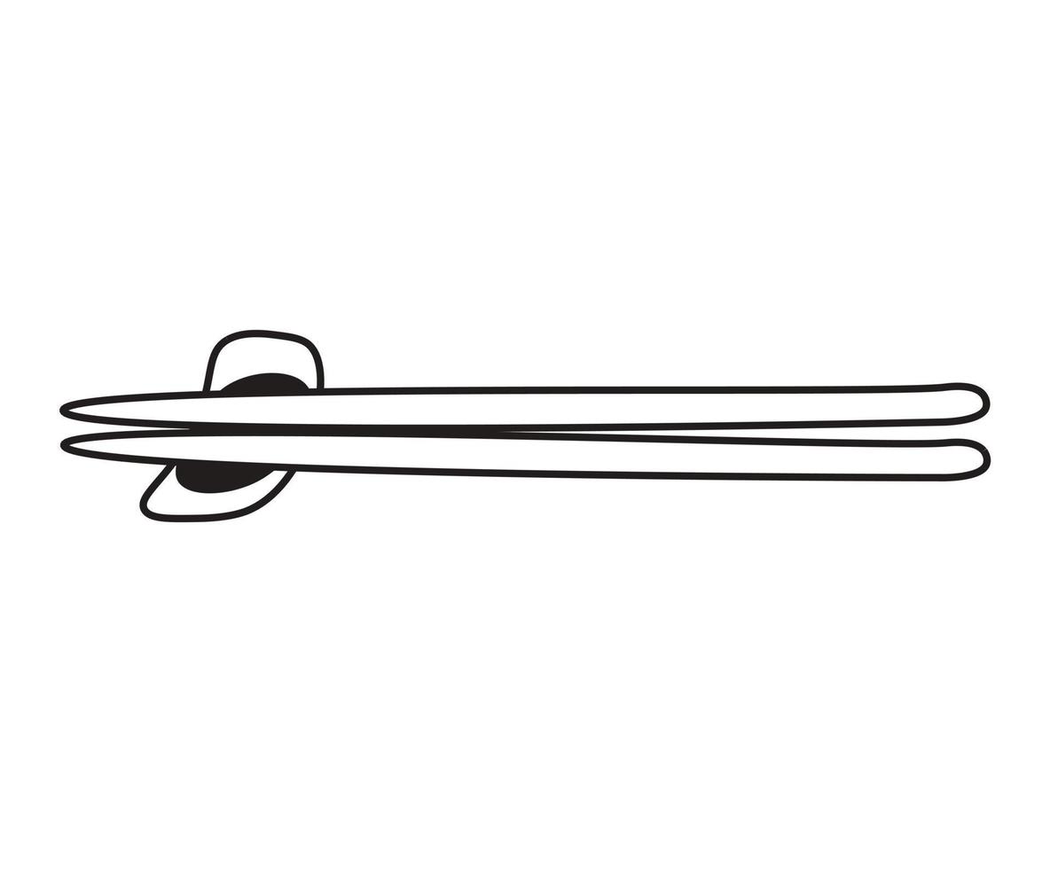 Doodle chopsticks vector illustration