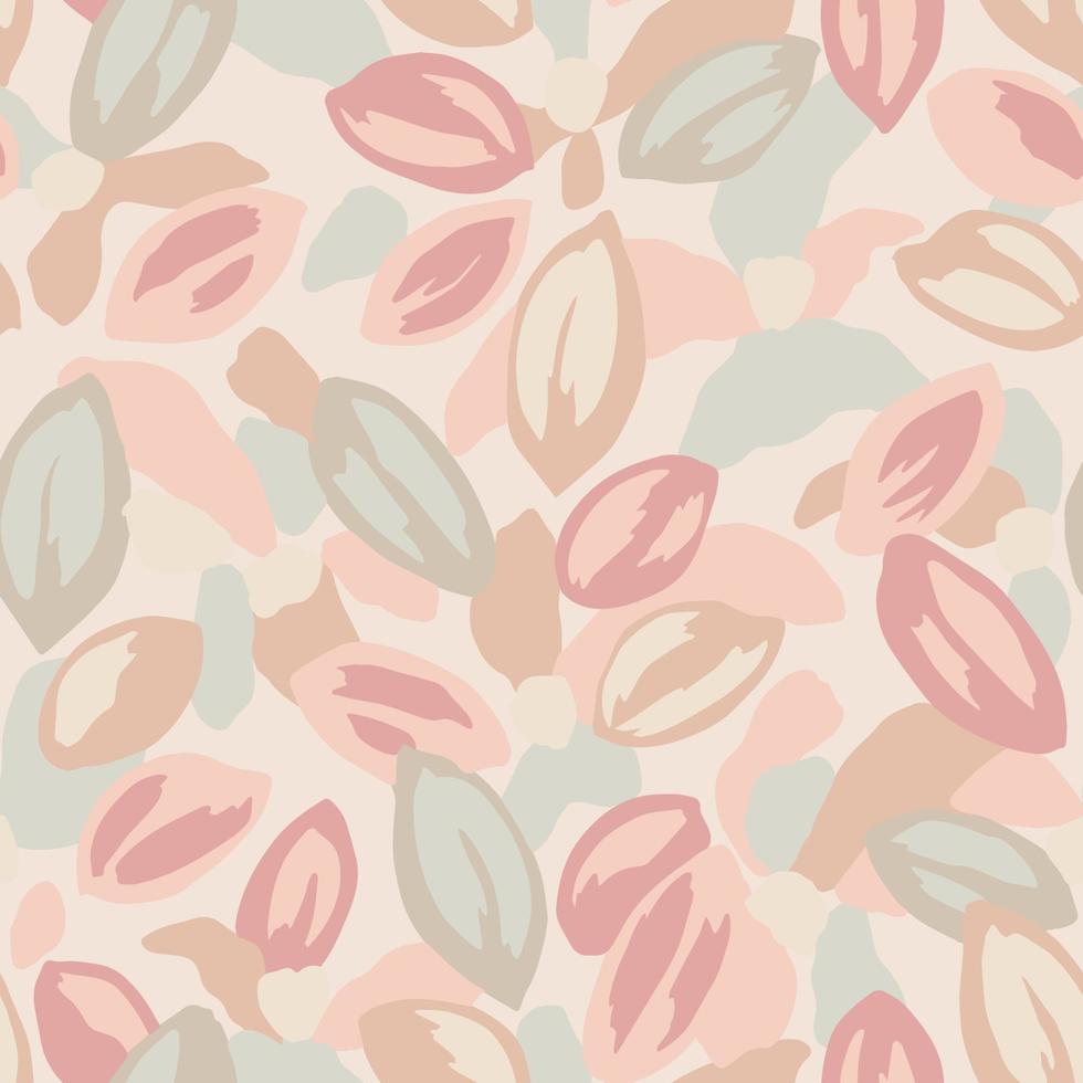 Vector leaf nature themed illustration seamless repeat pattern