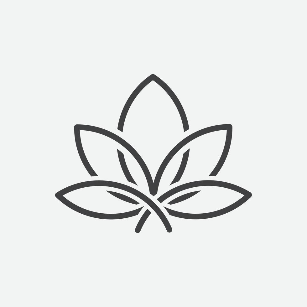 Lotus linear icon concept, Lotus line vector sign, lotus leaf vector illustration. Lotus linear concept sign, spa and beauty logo design