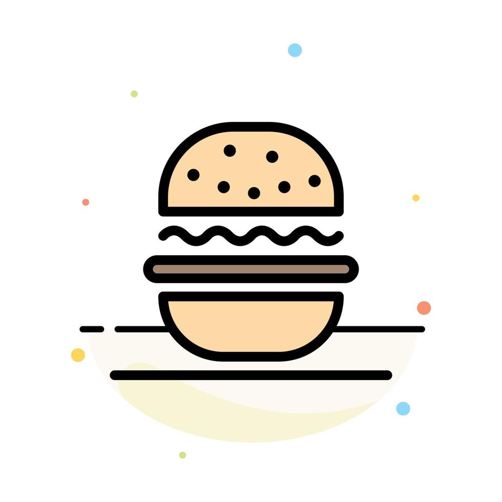 burger eat american usa plantilla de icono de color plano abstracto vector