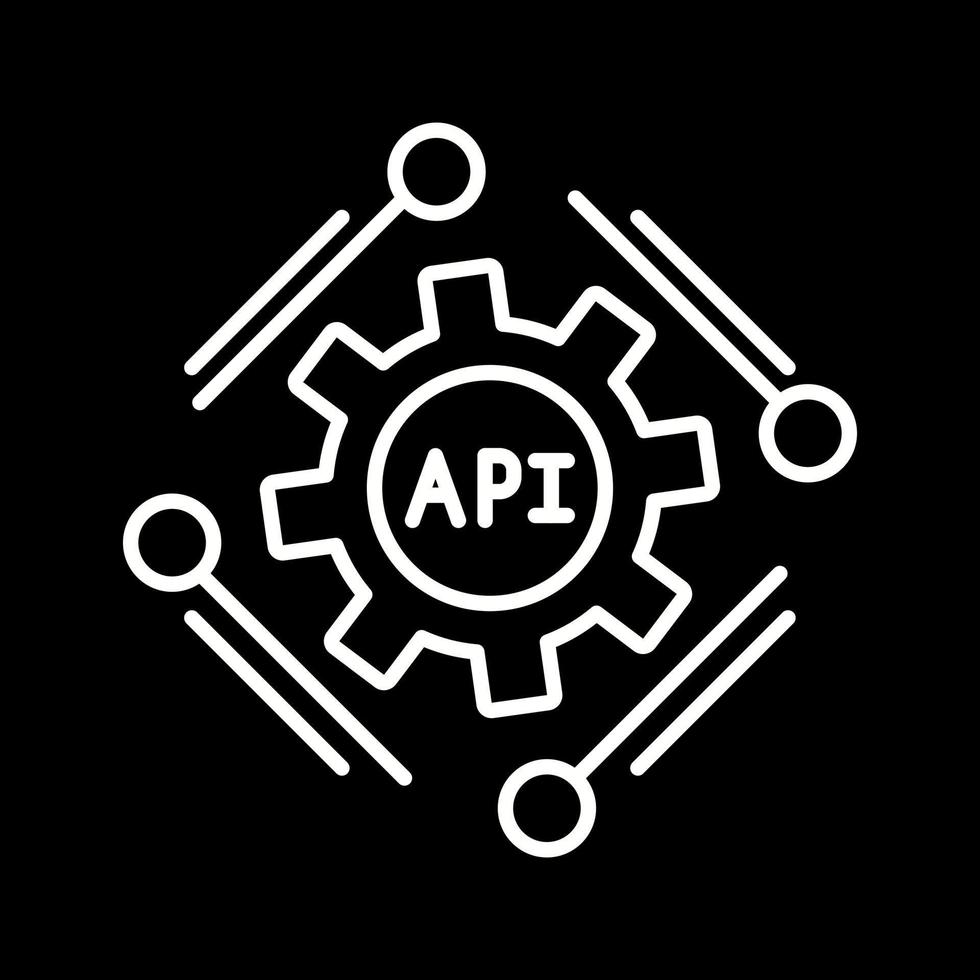 icono de vector de api