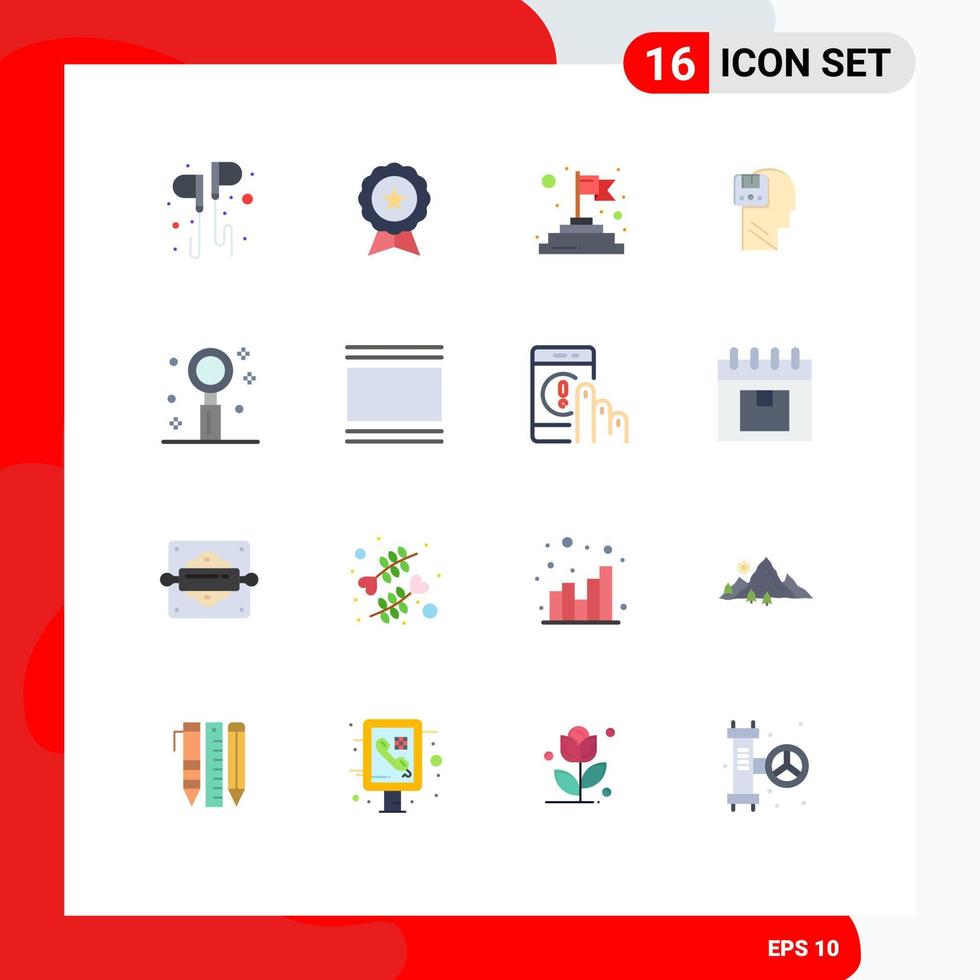 16 Thematic Vector Flat Colors and Editable Symbols of male data guarantee save success Editable Pack of Creative Vector Design Elements