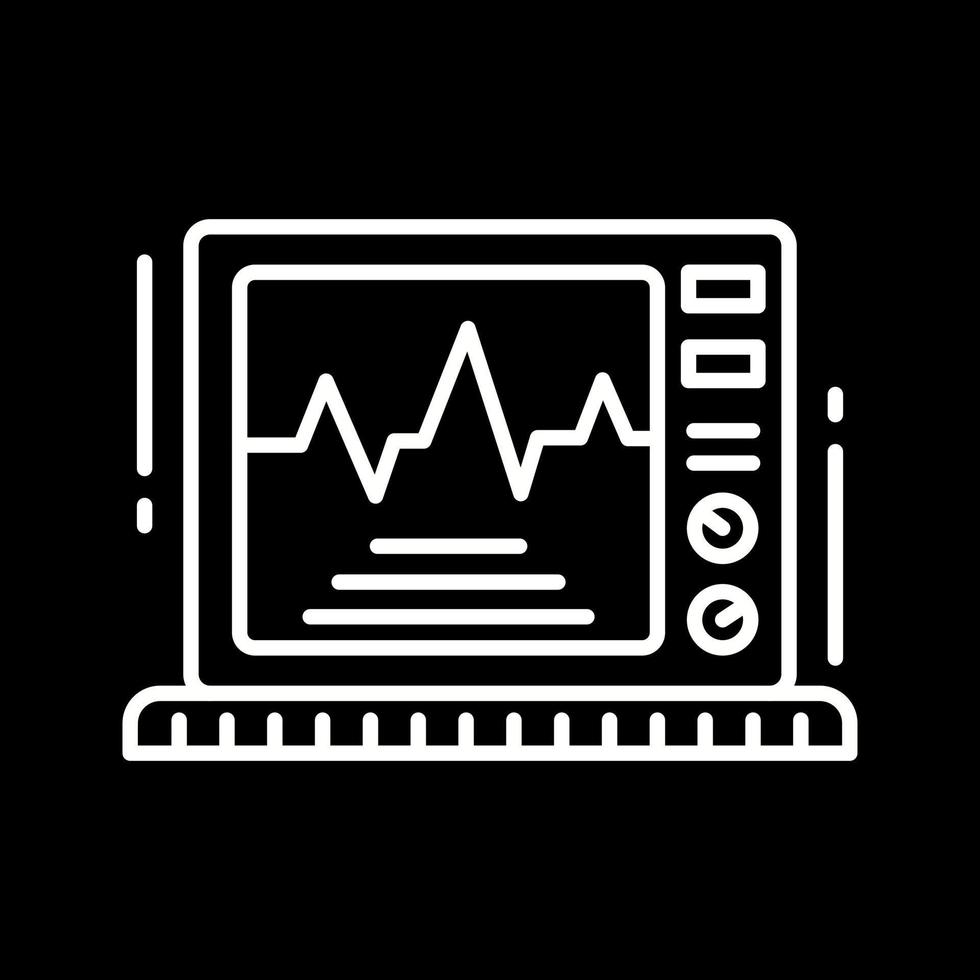 icono de vector de monitor de electrocardiograma