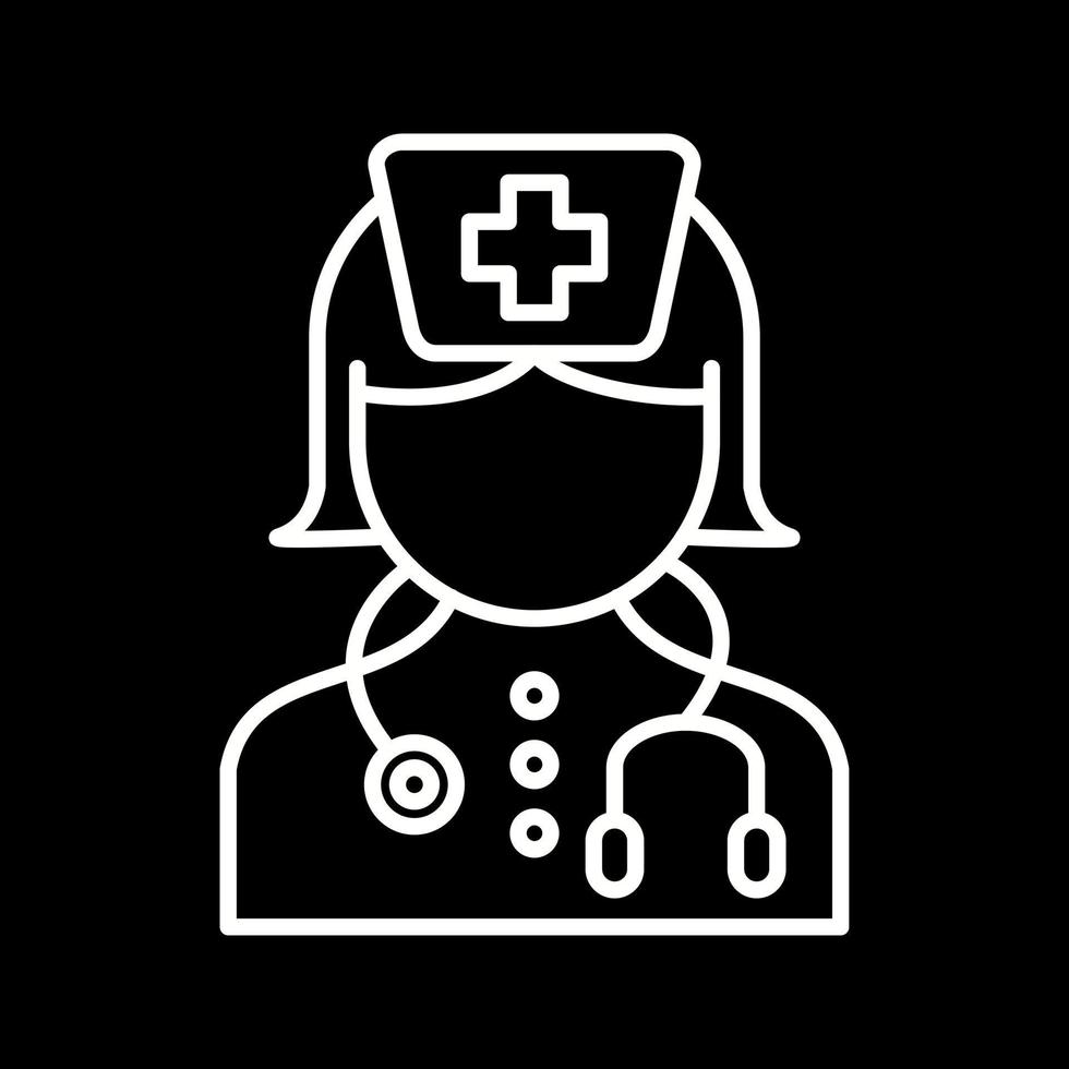 icono de vector de enfermera
