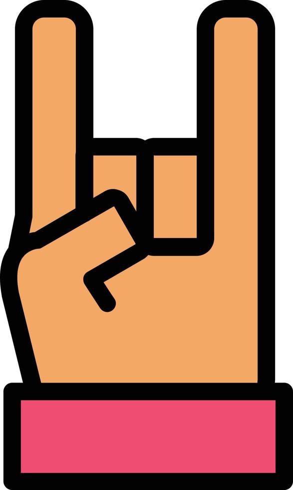 Hand Rock Vector Icon Design