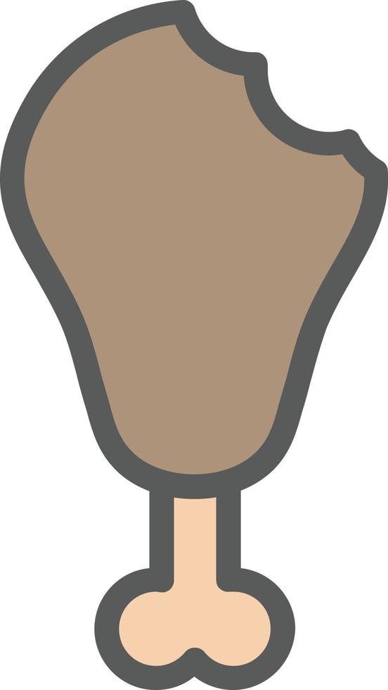 Drumstick Bite Vector Icon Design