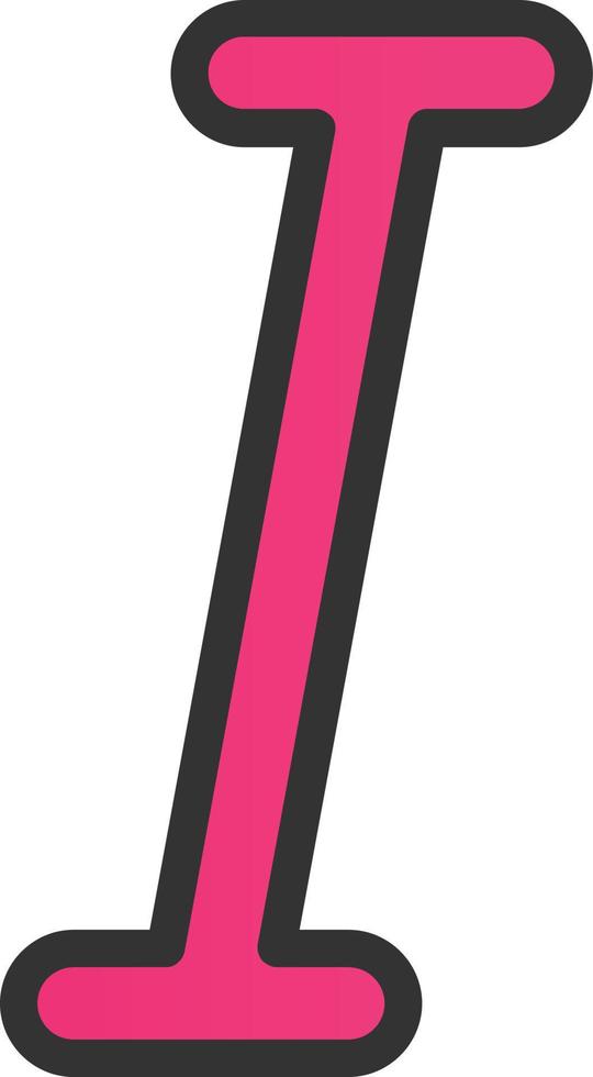 Italic Vector Icon Design