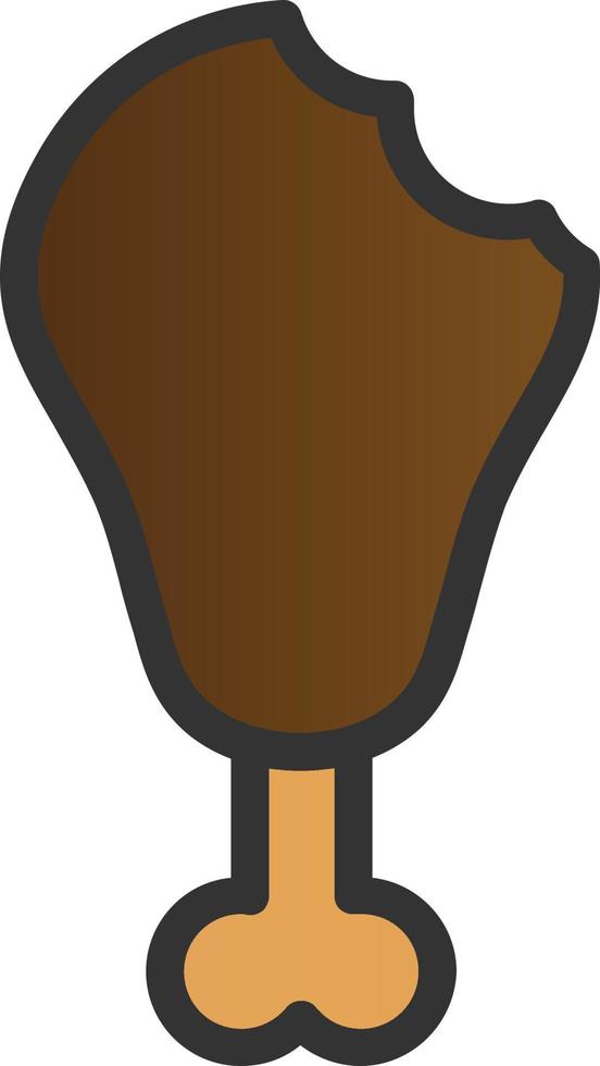 Drumstick Bite Vector Icon Design