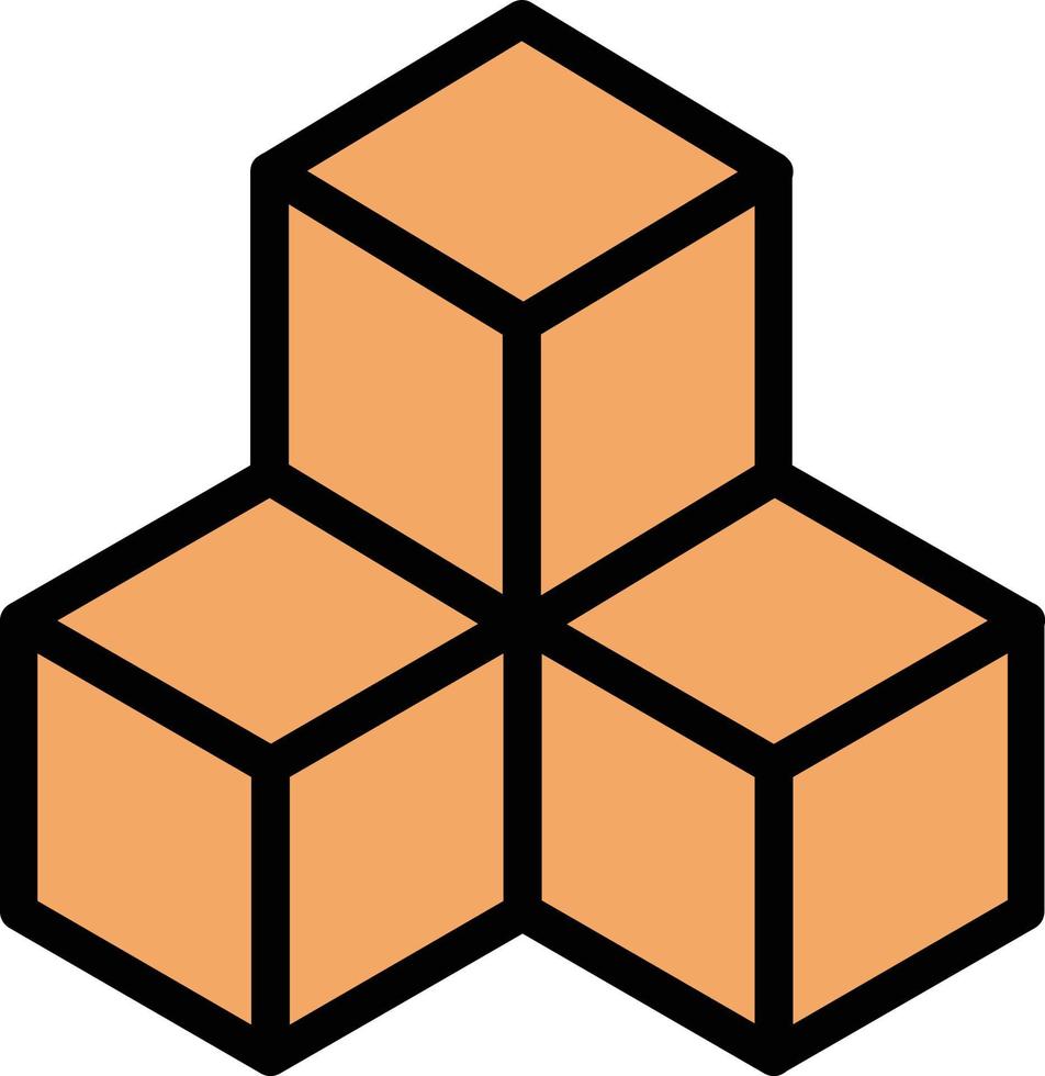 diseño de icono de vector de cubos