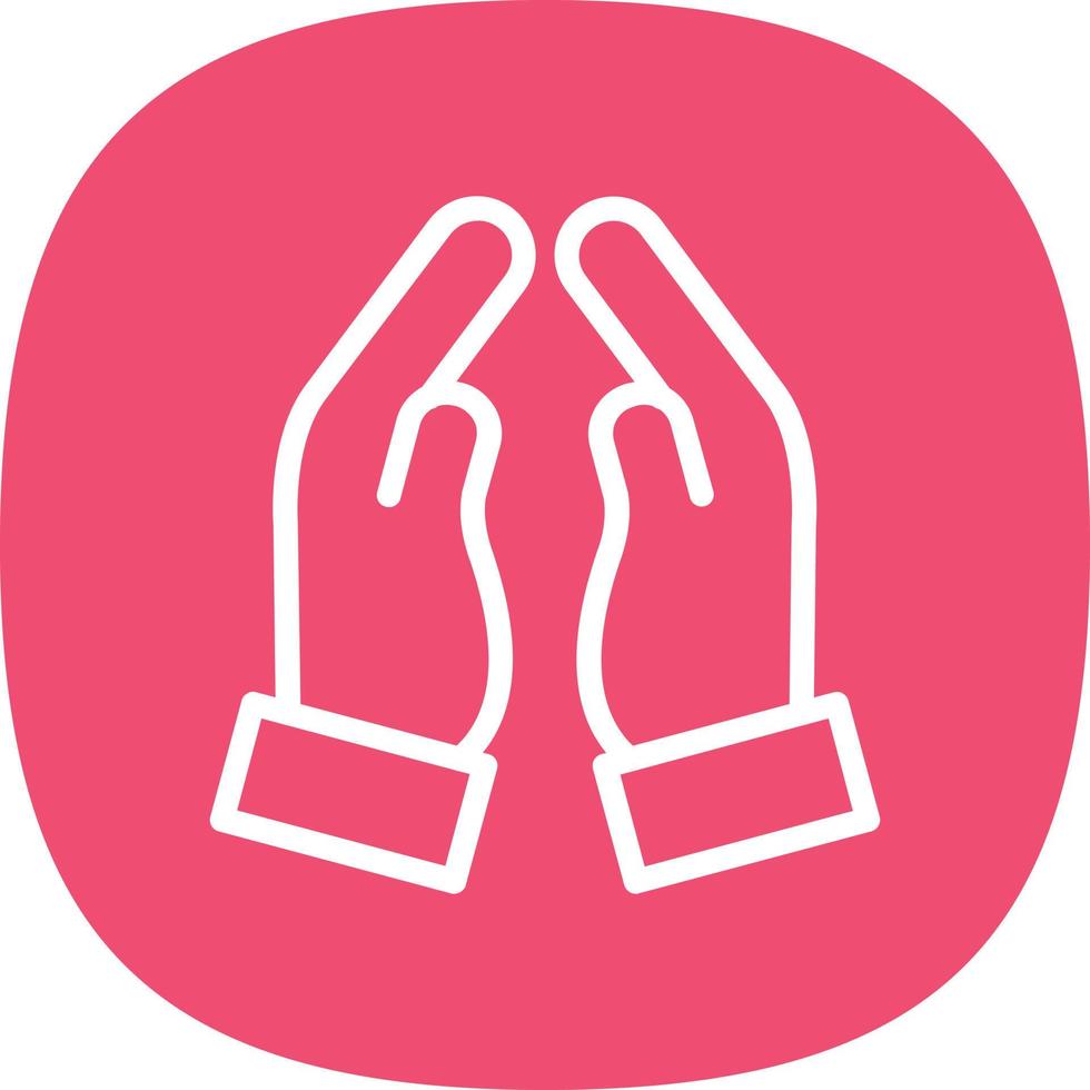 Praying Hands Vector Icon Design