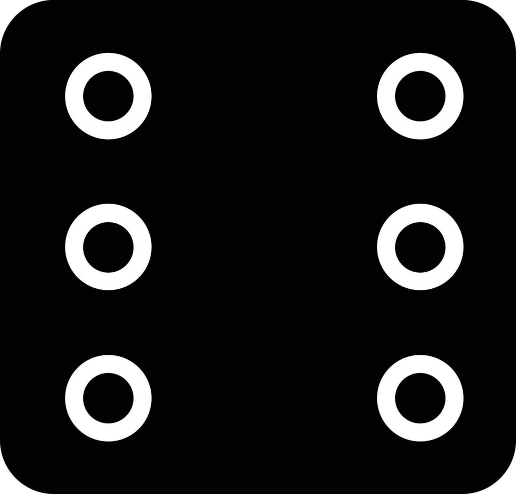 Dice Six Vector Icon Design