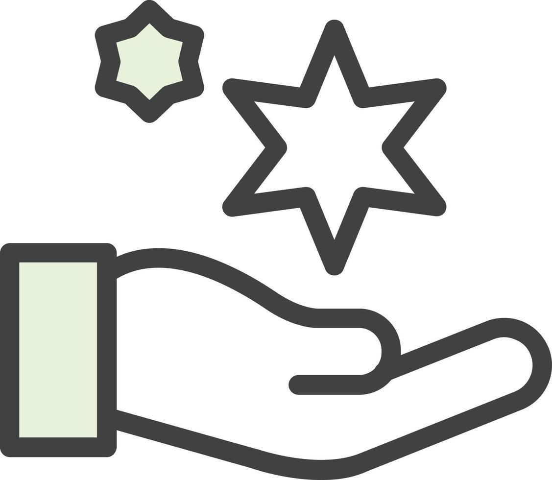 Hand Sparkles Vector Icon Design