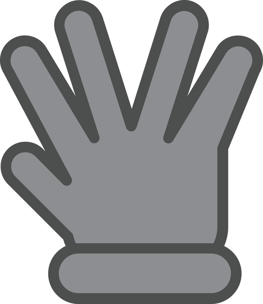 Hand Spock Vector Icon Design