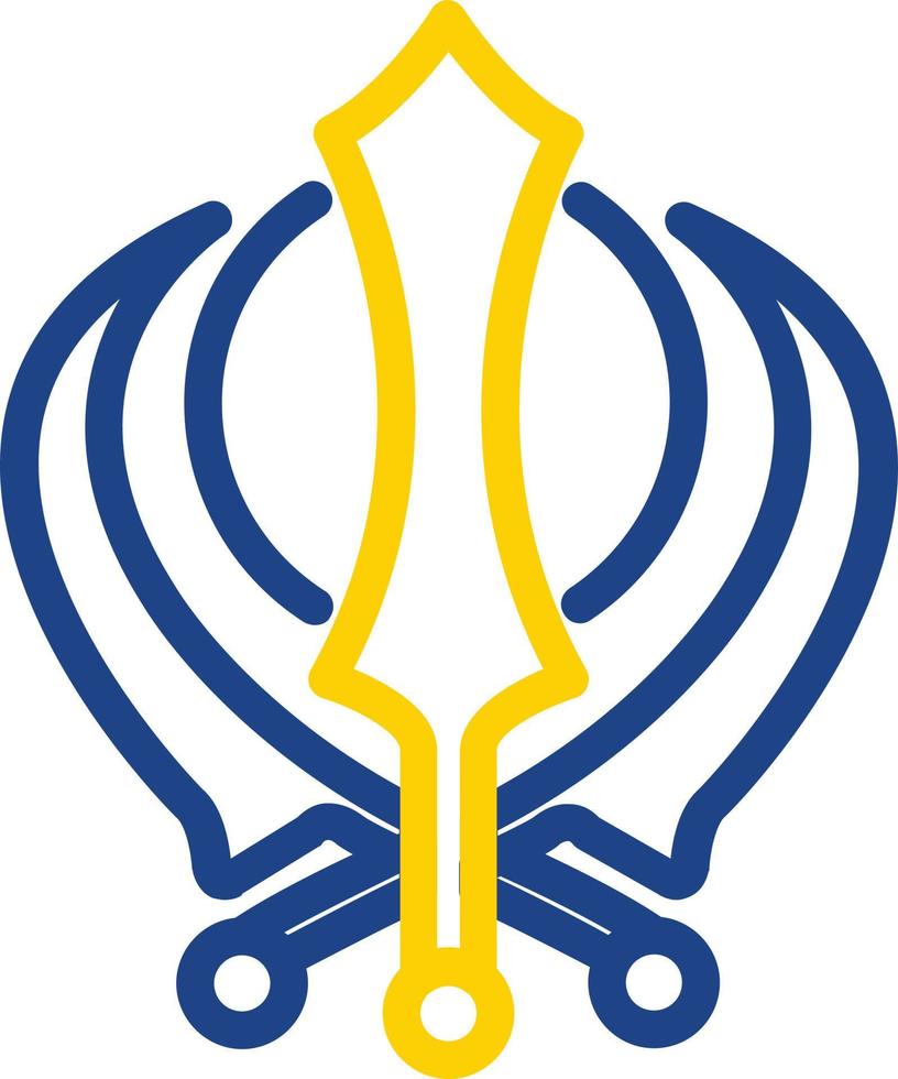 Khanda Vector Icon Design