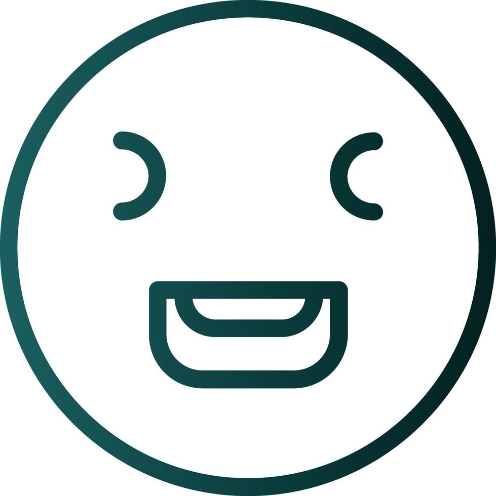 Laugh Squint Vector Icon Design