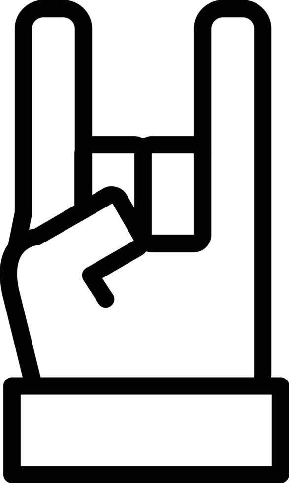 Hand Rock Vector Icon Design