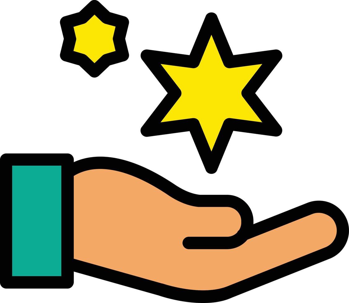 Hand Sparkles Vector Icon Design