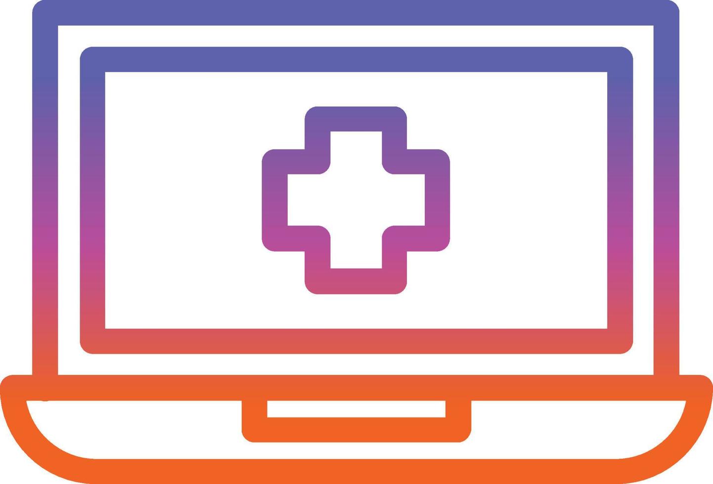 Laptop Medical Vector Icon Design