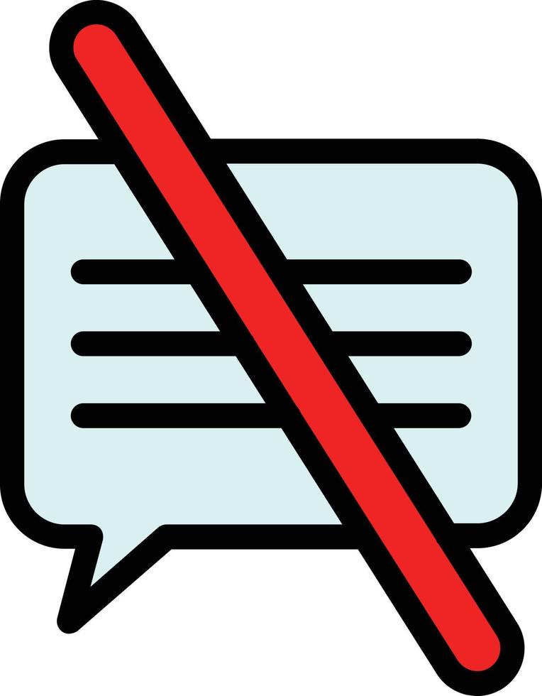 Comment Slash Vector Icon Design