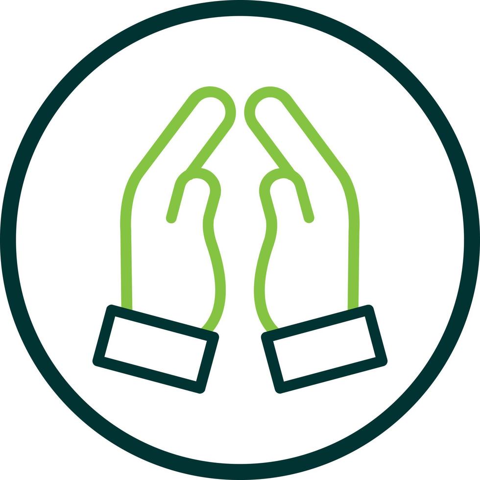 Praying Hands Vector Icon Design
