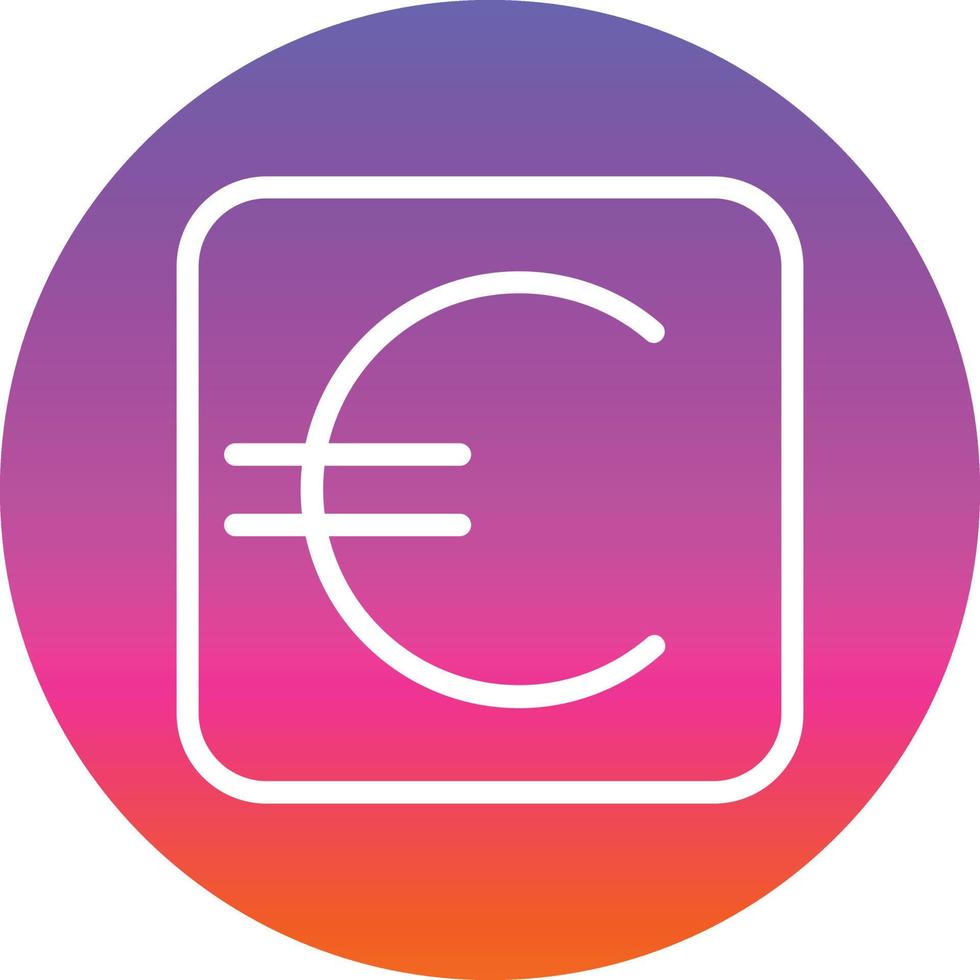diseño de icono de vector de signo de euro