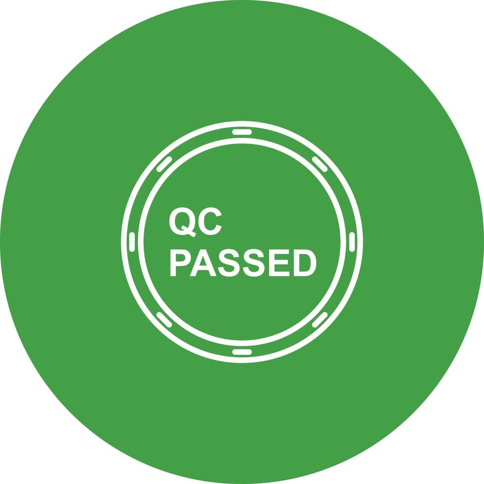 Unique QC Passed Vector Icon