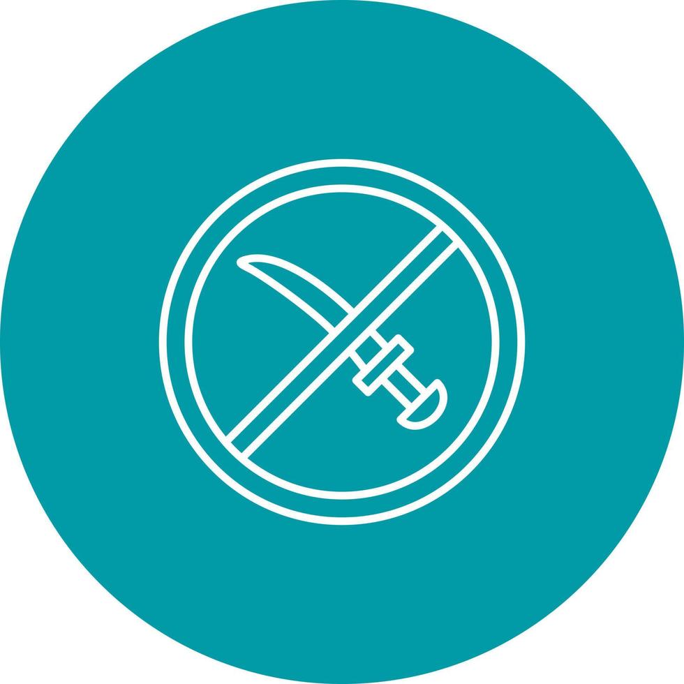 No Weapons Vector Icon