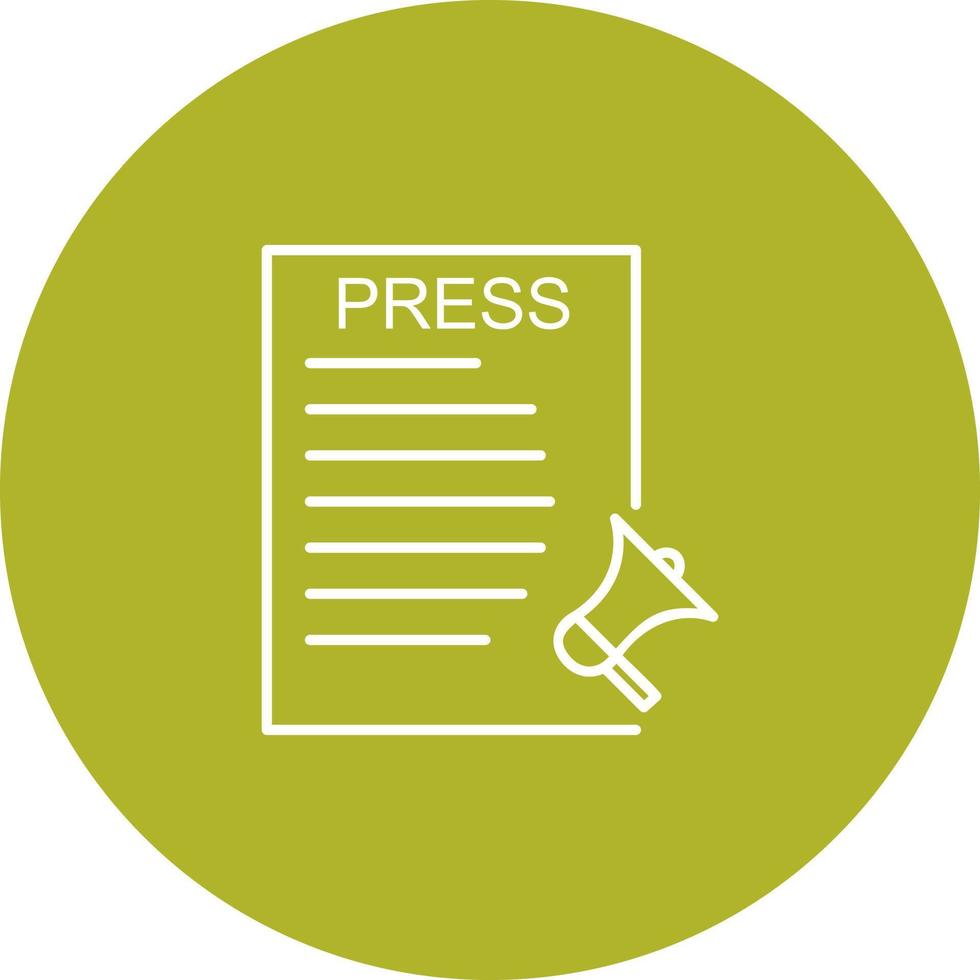 Unique Press Releases Vector Icon