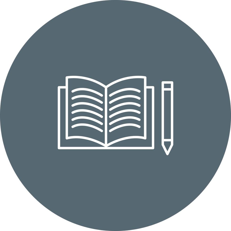 Unique Pencil and Book Vector Icon