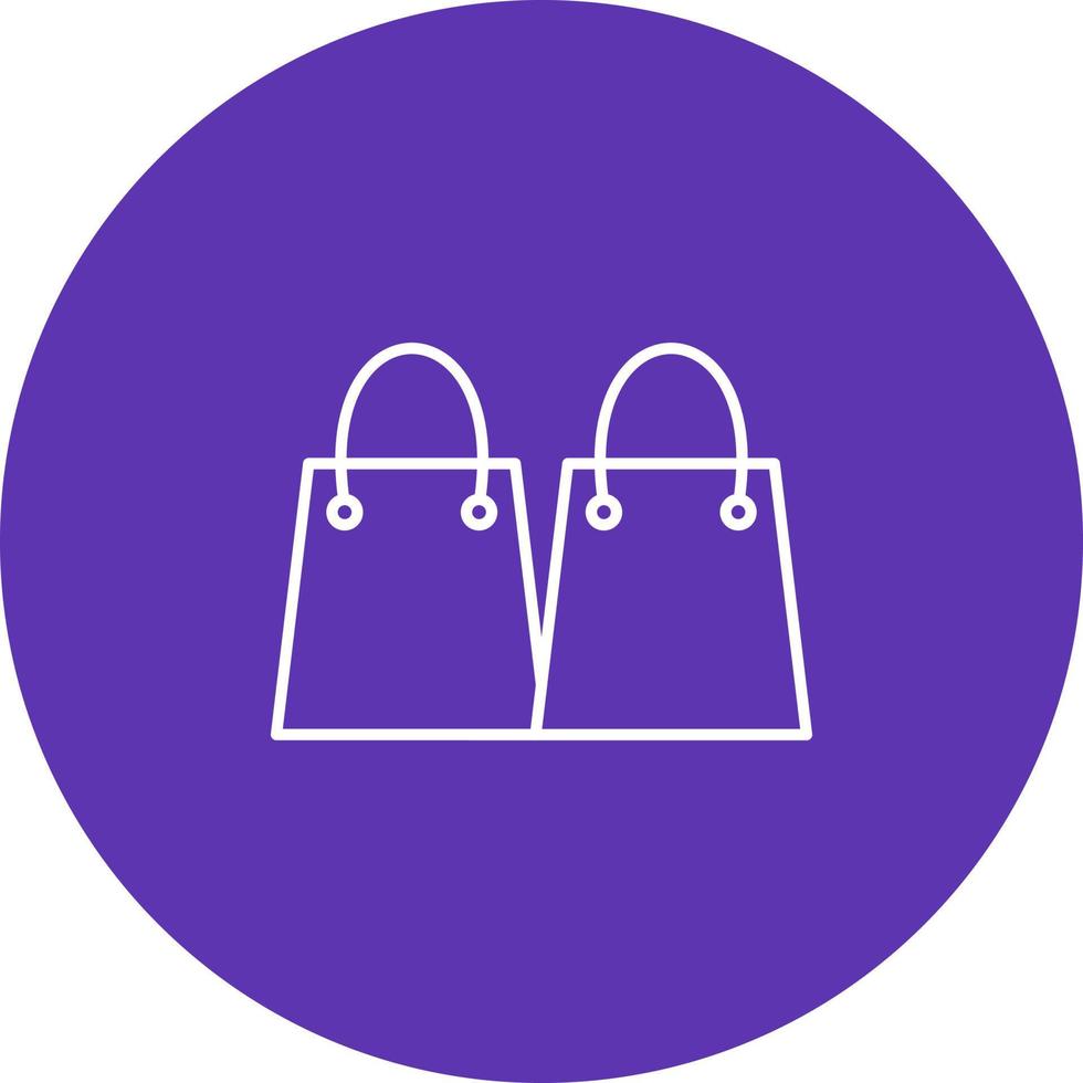 Unique Shopping Bags Vector Icon