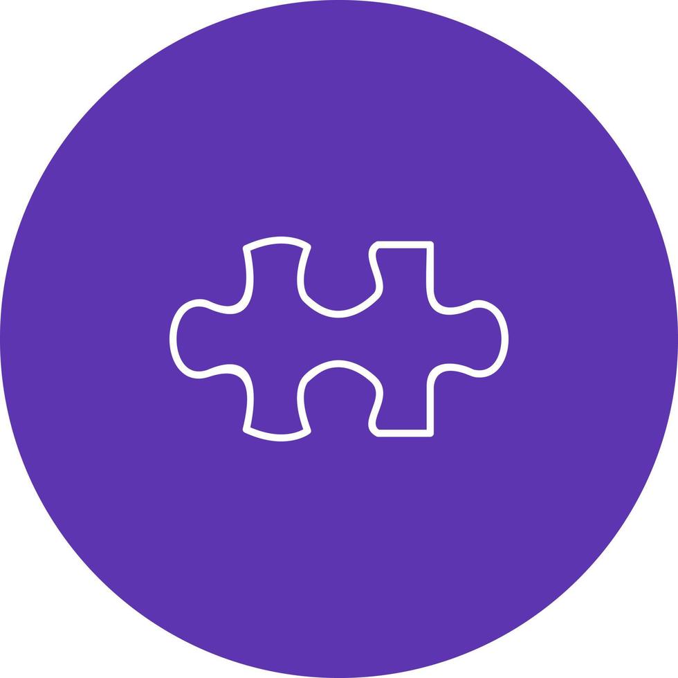 Unique Puzzle Piece Vector Icon