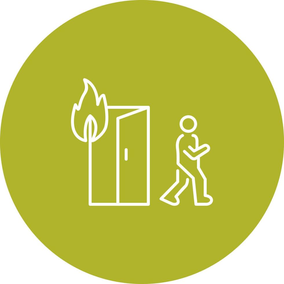 Unique Running from Fire Vector Icon