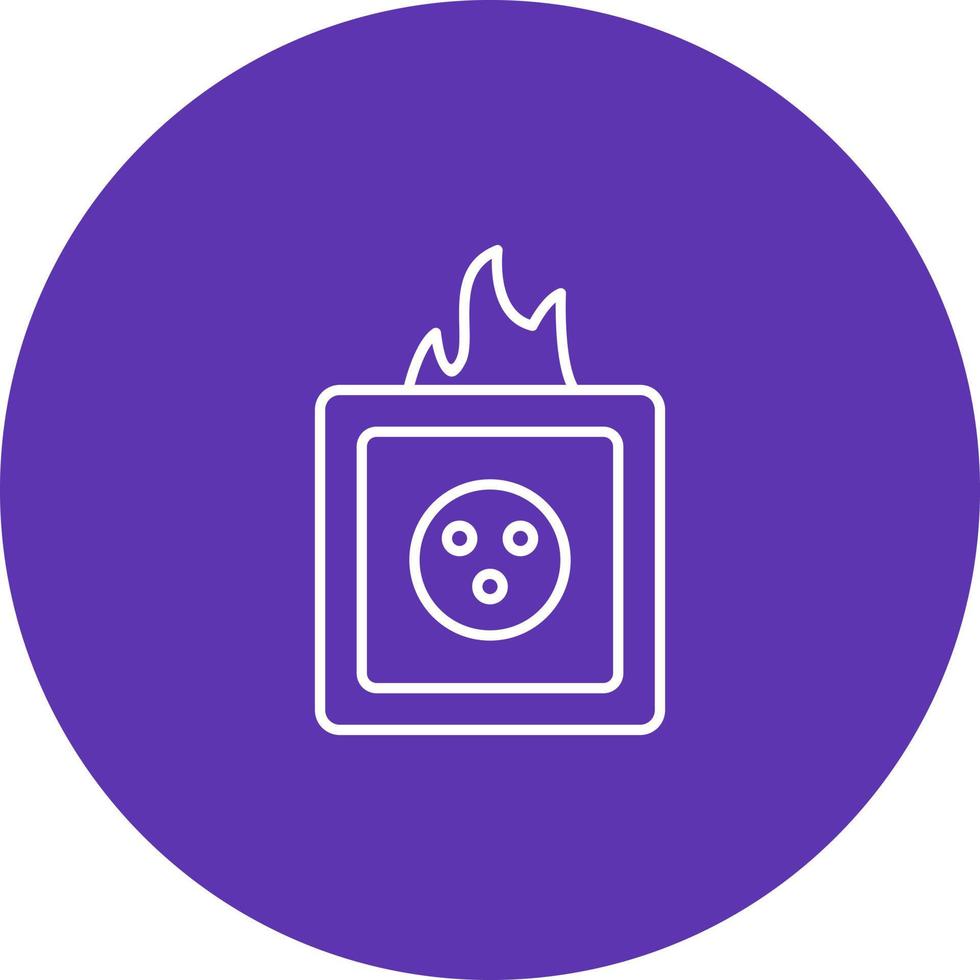 Unique Fire in Socket Vector Icon