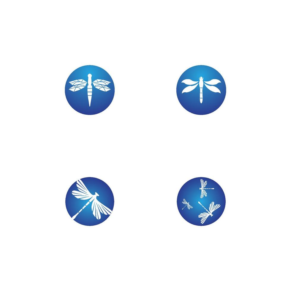 Dragonfly illustration icon vector