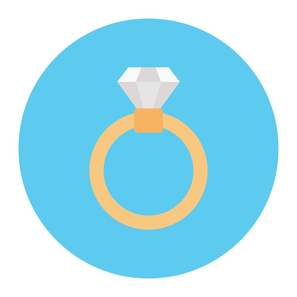 ilustración de vector de anillo de diamante en un fondo. símbolos de calidad premium. iconos vectoriales para concepto y diseño gráfico.