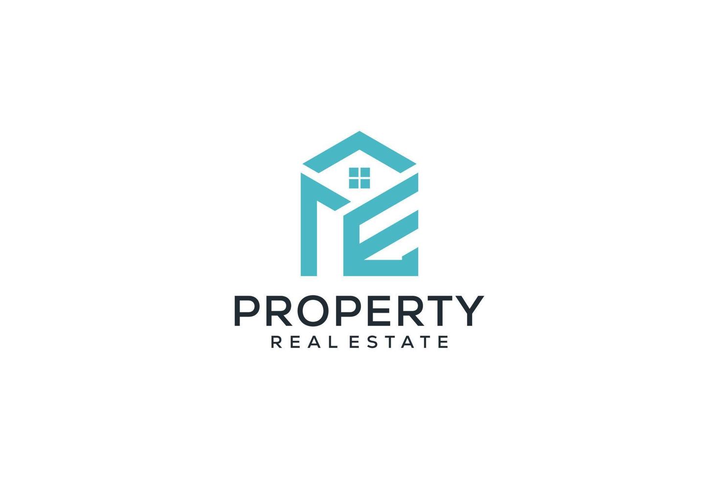 Letter E Real Estate Logo. Construction Architecture Building Logo Design Template Element vector