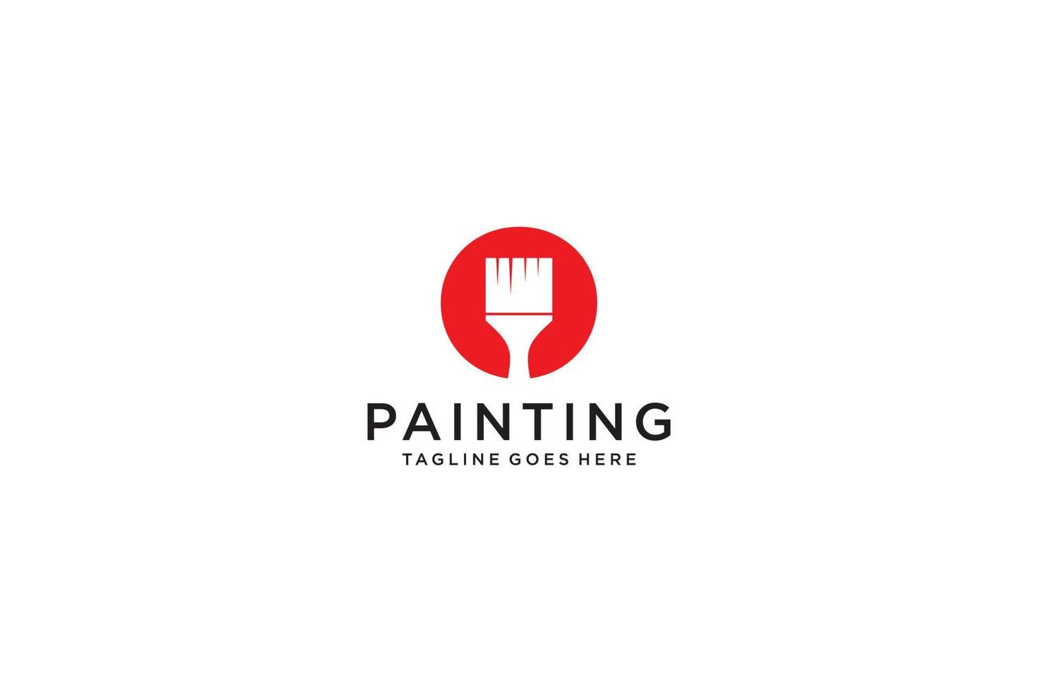 letra o para logotipo de pintura, logotipo de servicios de pintura, vector de logotipo de pintura