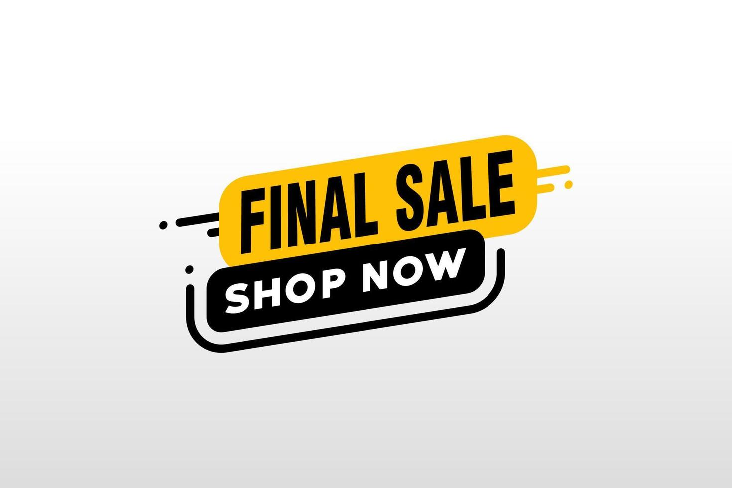 Final Sale banner, poster background. Big sale, special offer, discounts, Vector illustration