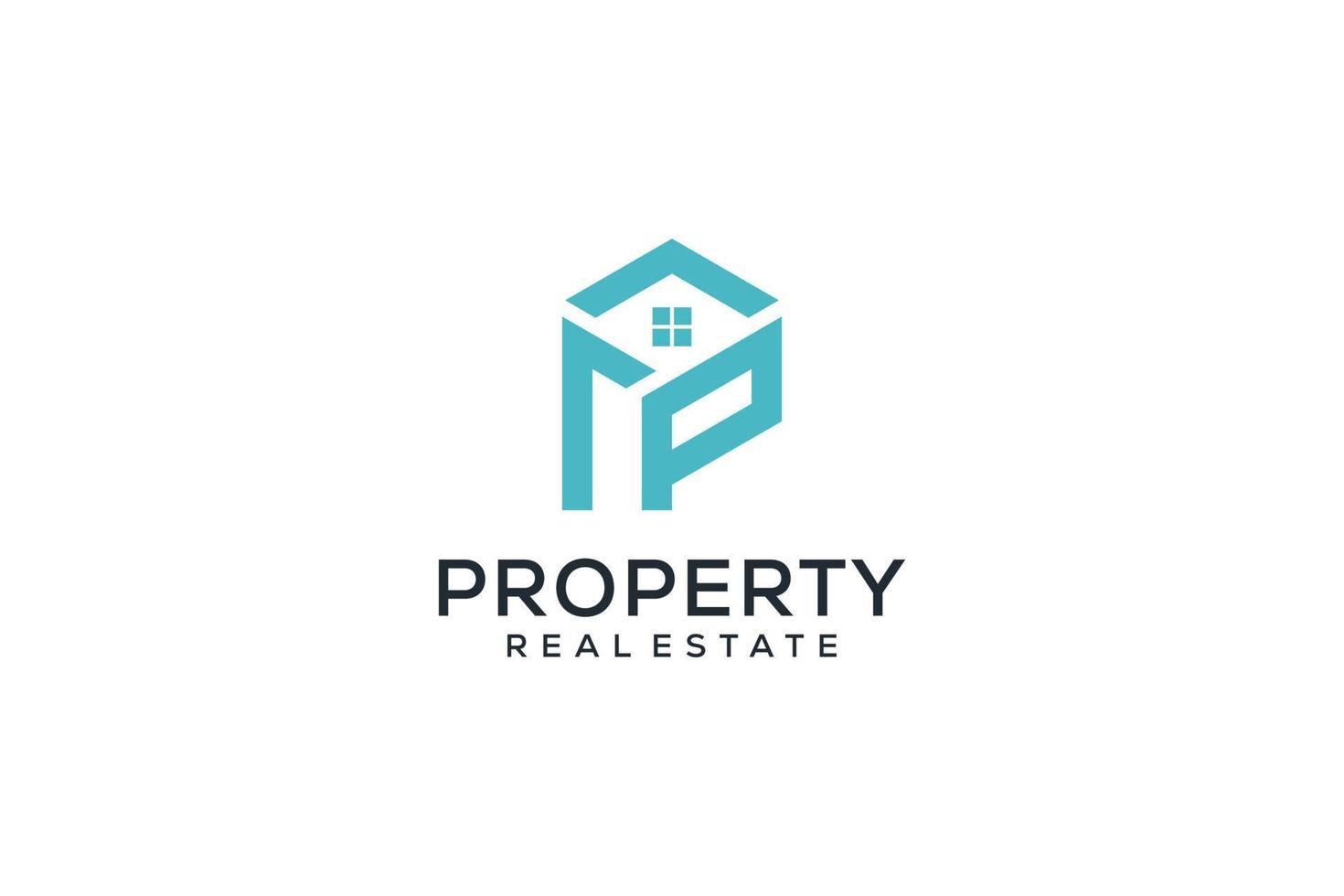 Letter P Real Estate Logo. Construction Architecture Building Logo Design Template Element vector