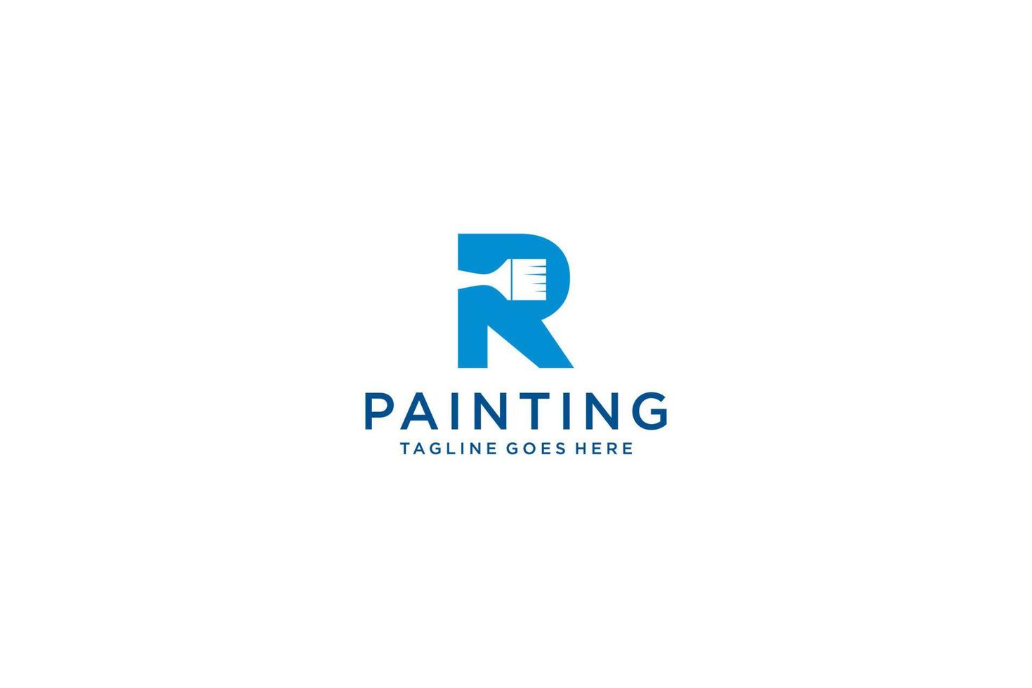 Letter R for paint logo, paint services logo, paint logo vector