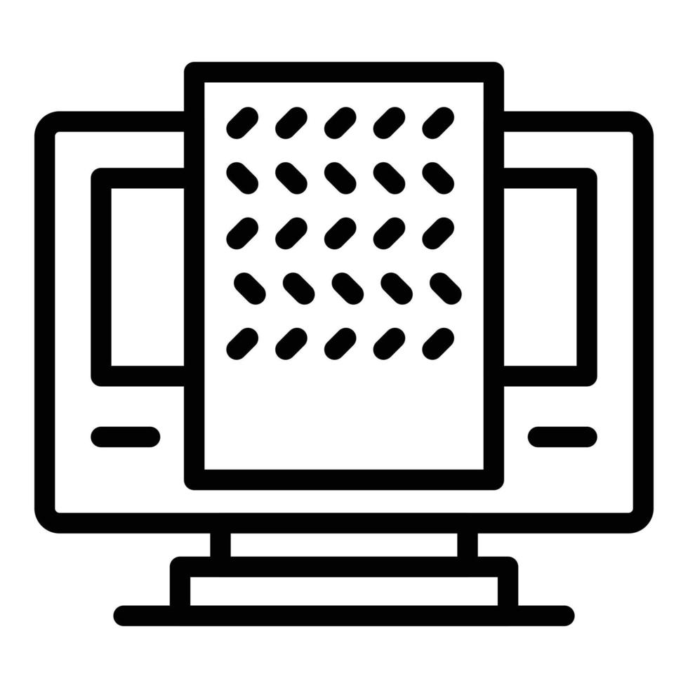 Mobile app icon outline vector. Build process vector