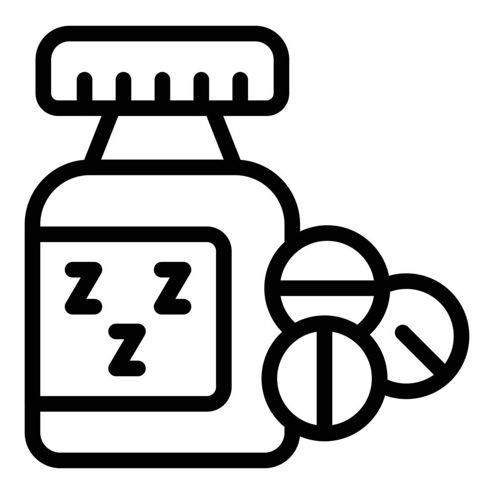 Night person icon outline vector. Sleep disorder vector