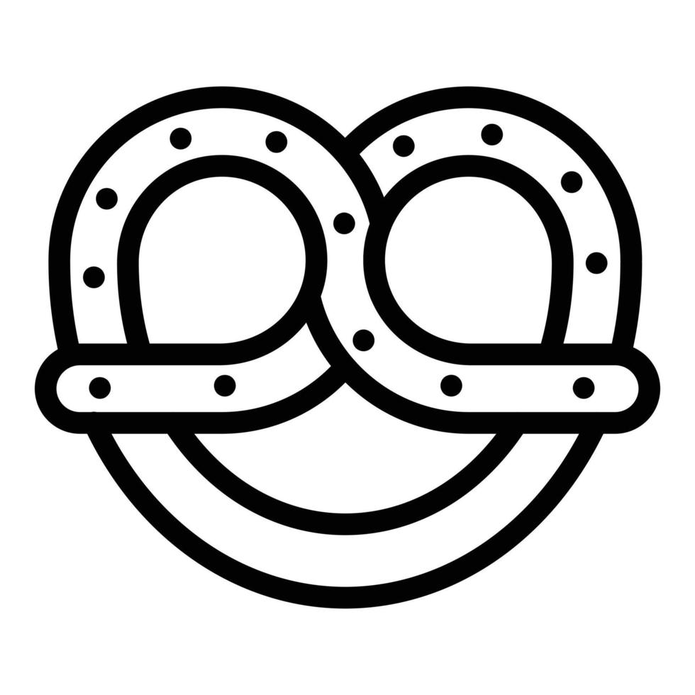 German pretzel icon outline vector. Munich festival vector