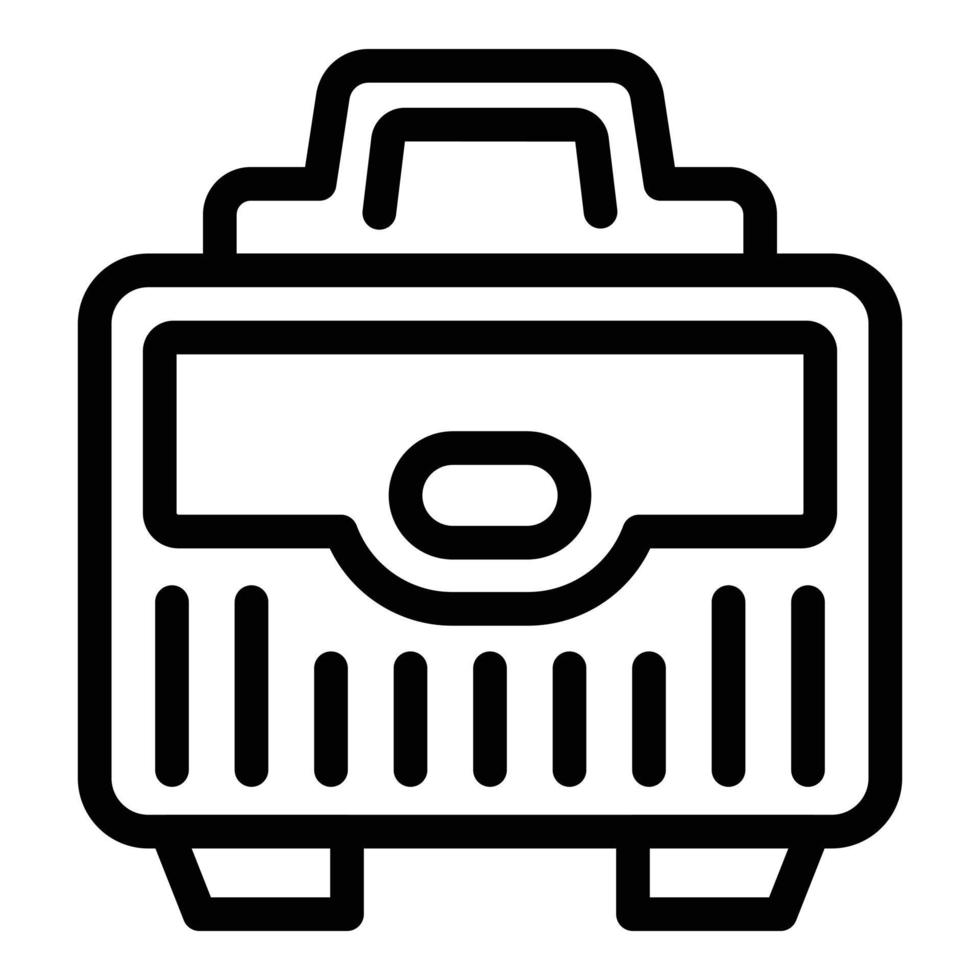 Workshop box icon outline vector. Tool kit vector
