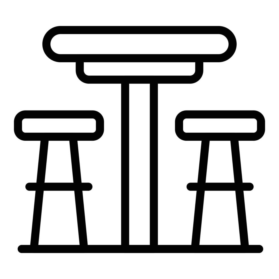 Metal bar stool icon outline vector. Modern chair vector
